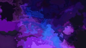 abstract animated stained background seamless loop video - watercolor effect - blue, dark purple and ultra violet color