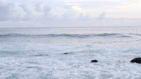 Big Ocean Wave 4K Background. Bali, Indonesia.