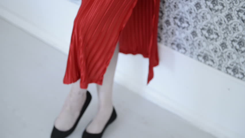 model poses at a photoshoot in studio