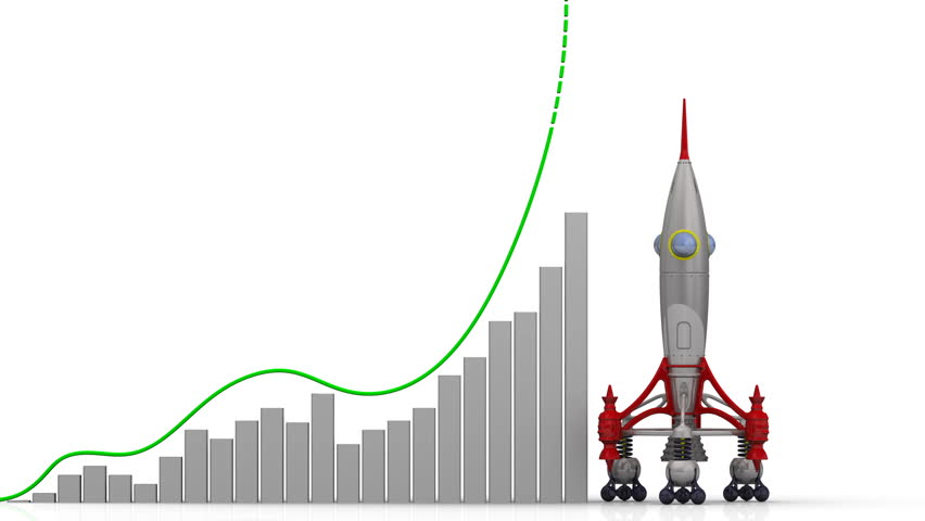 The graph of ROI (Return On Investment) growth. Graph of rapid growth with word ROI (Return On Investment) and rocket launch. Footage video Royalty-Free Stock Footage #1008195739