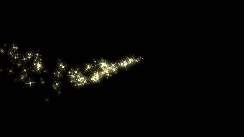 Sparkling Trail - Hot Golden Stars - Glittering particle effect animation with alpha channel on transparent background for attractive holiday or event transition, revealer, logo and title decoration. | Shutterstock HD Video #1008197497