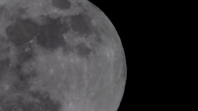 Rising full moon - time lapse - eightfold 8x - HD stock video
