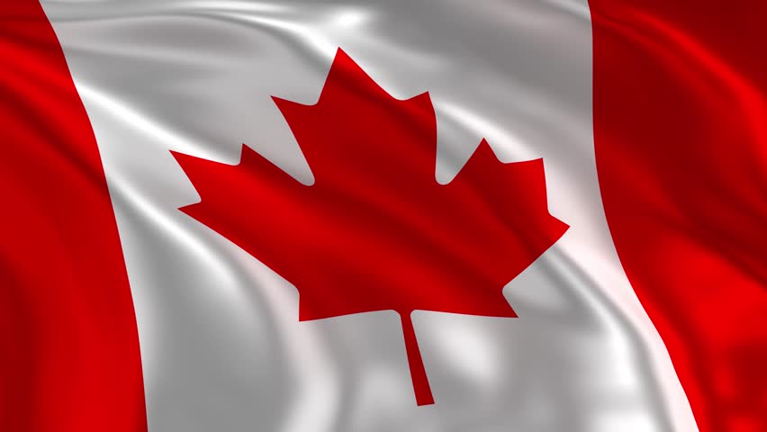 Flag of Canada Waving in Stock Footage Video (100% Royalty ...