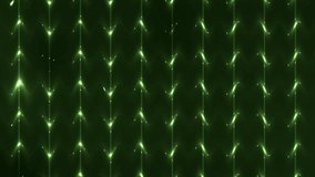 Floodlights disco background with waves. Green creative bright flood lights flashing. Seamless loop.  look more options and sets footage in my portfolio