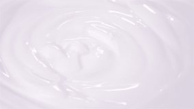 Video of swirling yogurt in 4K