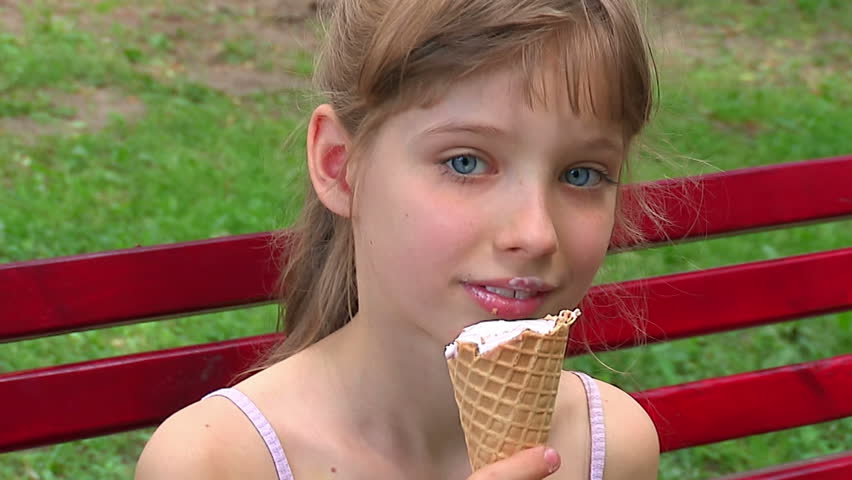 Child Eating Icecream At Beack Stock Footage Video 100 Royaltyfree