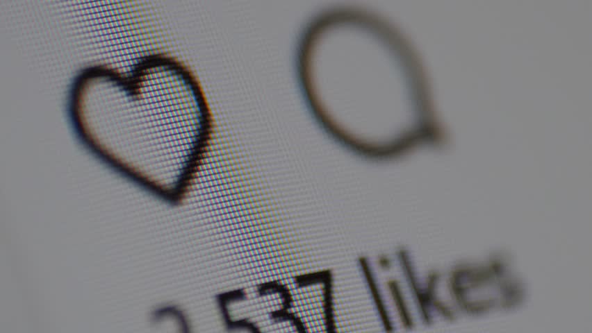 clicking on instagram heart, like