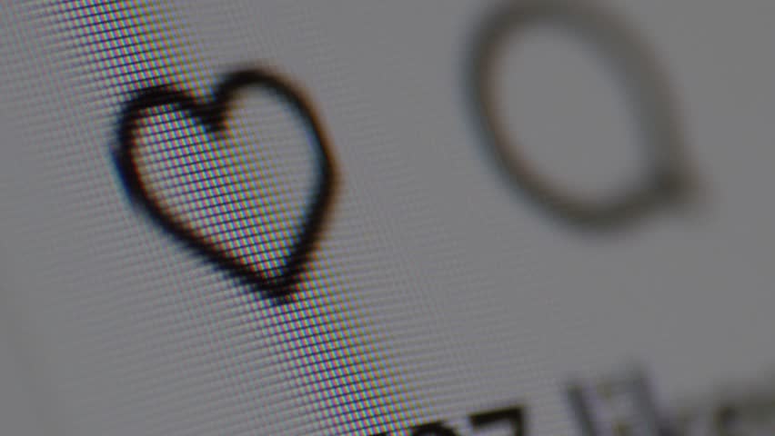 clicking on instagram heart, like