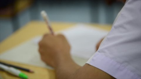 Original style footage number 12 : Background of The high school examination in Thailand, southeast Asia.