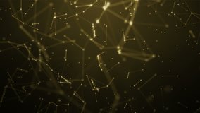 Gold  particles  glitter rain awards  abstract background loop wall 