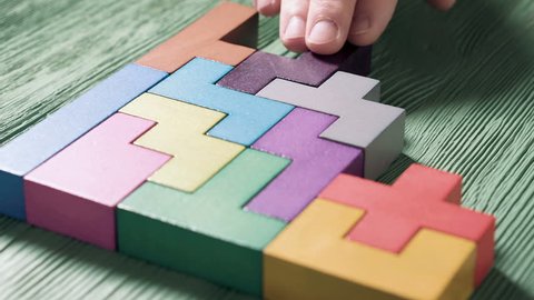 Different Colorful Shapes Wooden Blocks On Stock Photo (Edit Now ...