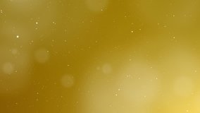 Luxury gold abstract background and luxury concept. Glittering light elements with bokeh decorations on gold background design for luxury presentation.