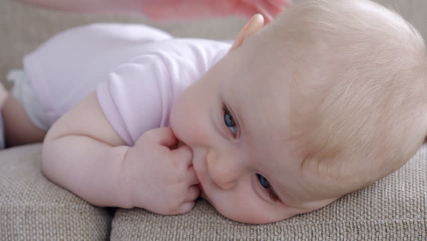 Adorable Blue Eyed Baby Sucking Stock Footage Video 100 Royalty Free Shutterstock