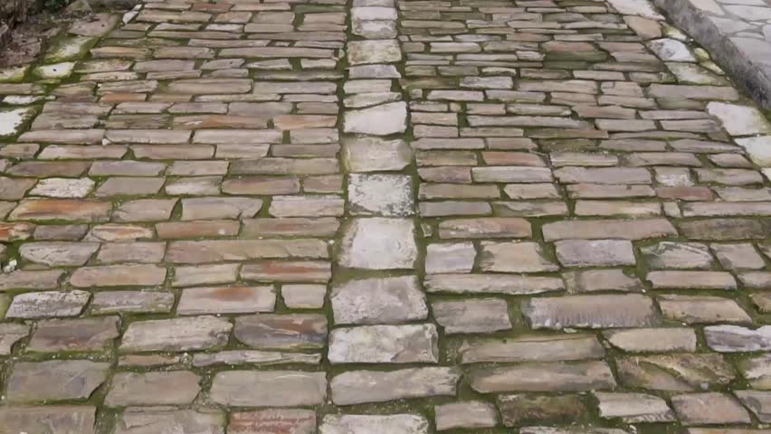 narrow alley in Lefkara mountain village in Cyprus