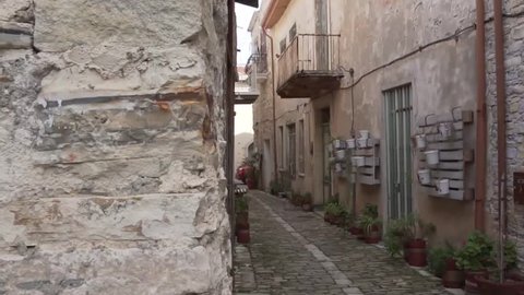 beautiful alley in Pano Lefkara, Larnaka, Cyprus, cinematic 
