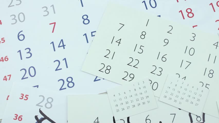 Sheets of calendars Royalty-Free Stock Footage #1008301372