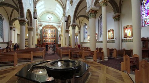 SANTA FE, NEW MEXICO - CIRCA 2012: Inside the Cathedral Bascilica of Saint Francis of Assisi.