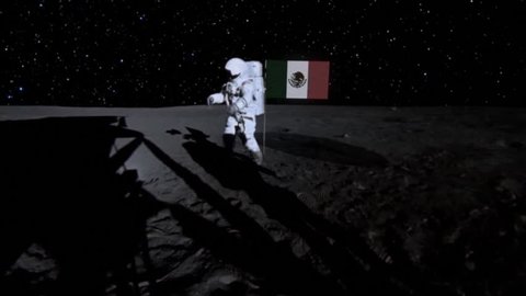 Mexican flag on the moon, alternate history
