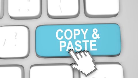 Copy and paste keyboard key animation