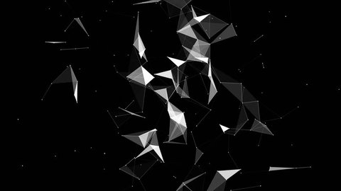 Plexus Abstract Triangles Dots Lines Motion Stock Footage Video (100% ...