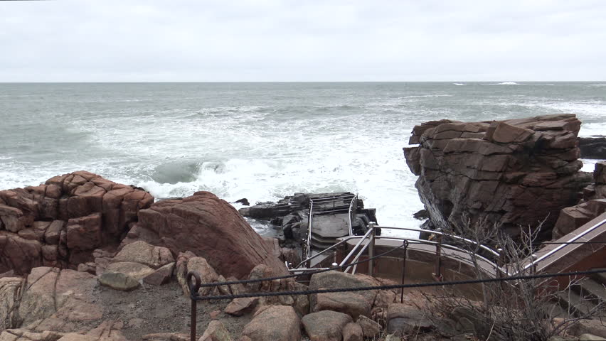 Thunder Hole after a storm at Acadia National Park