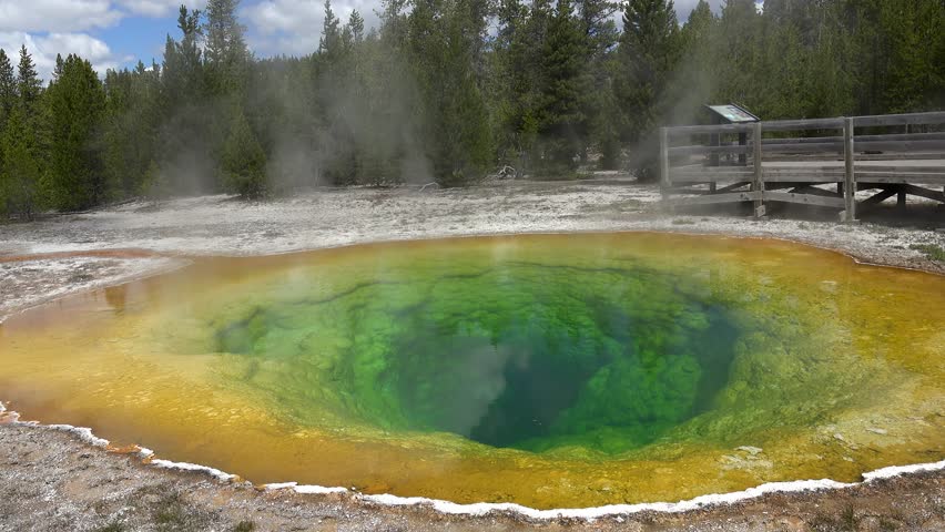 Morning Glory Pool at Upper Geyser Basin (Old Faithful Area). Yellowstone NP, Wyoming, USA
