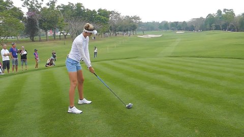 Nelly Korda of USA in Honda LPGA Thailand 2018 at Siam Country Club, Old Course on February 24, 2018 in Pattaya Chonburi, Thailand.