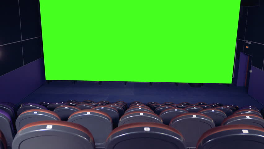 Blank movie theater screen with green screen background in empty cinema hall. | Shutterstock HD Video #1008408562
