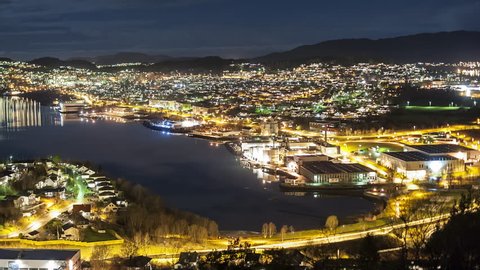 night cityscapes, Norway