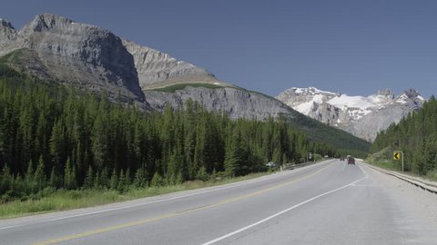 BANFF, CANADA - SEPTEMBER 14, 2012: Highway No. 93 Banff National Park