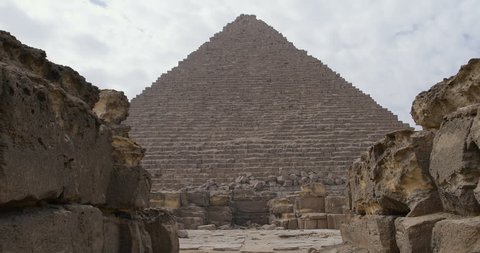 Egyptian Pyramids with ruins 