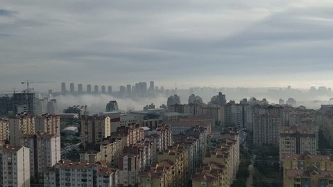 Fog on the city.