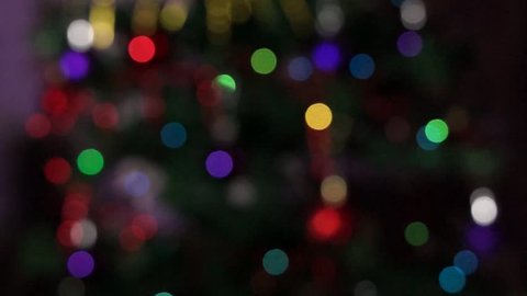 multicolored lights flashing bokeh blurred background