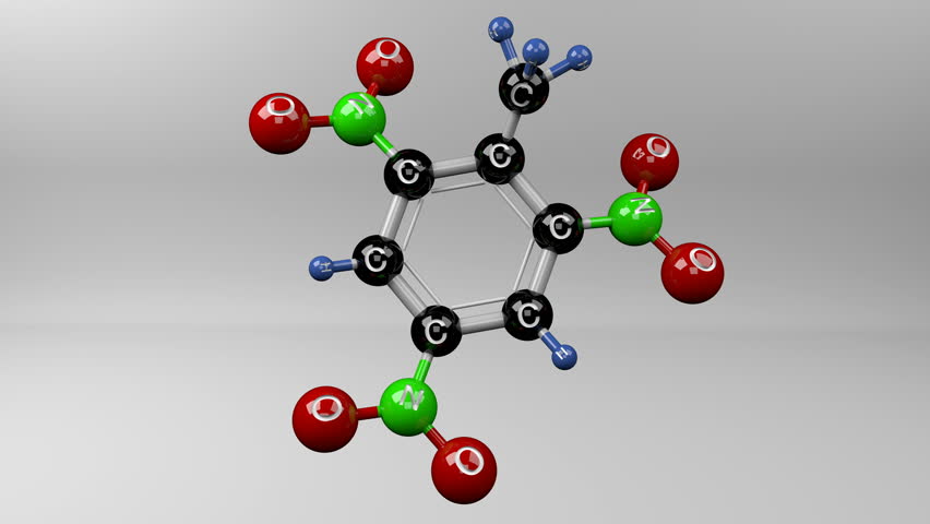 Trinitrotoluene Molecule Molecular Structure Of Stock Footage Video 100 Royalty Free 1008486673 Shutterstock