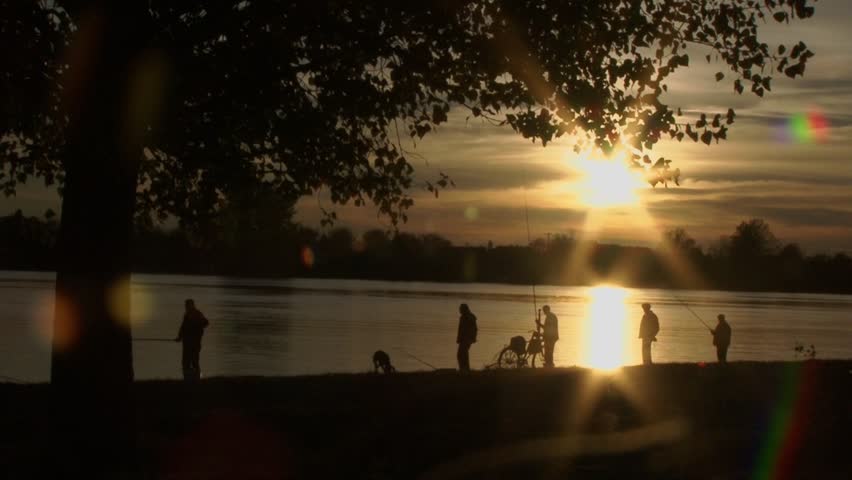 river on dusk, people, river, nature HD
