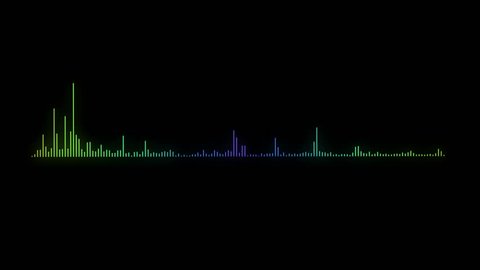 4k music rhythm grahic,audio equalizer,audio spectrum glow simulation use for music and computer calculating. cg_05013_4k