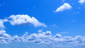 High definition footage 1080p - Dive into heavy clouds. Natural introduction for video. Nature blue skies fast moving to away.