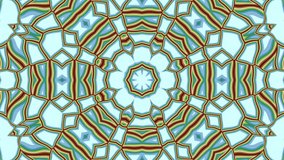 Looping kaleidoscope retro color pattern