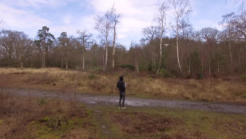 Man Flying Drone