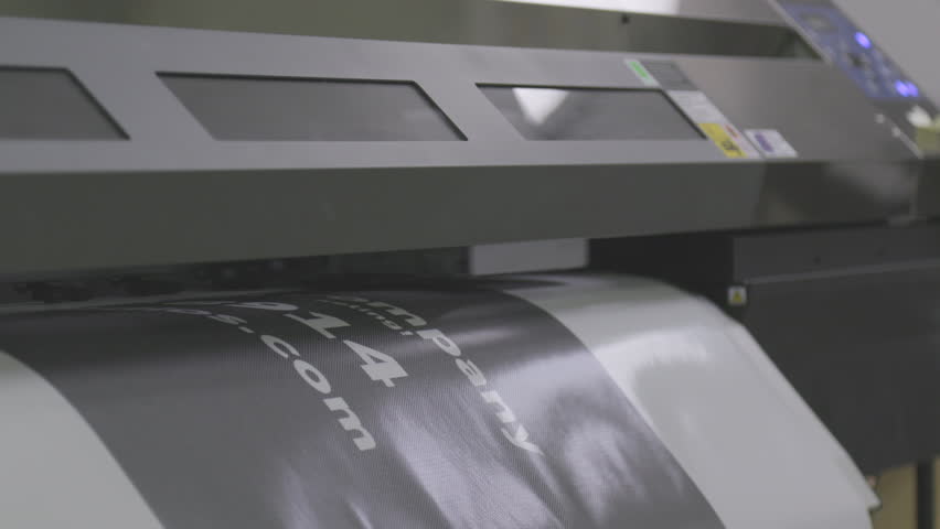 Large Format Printer - Printing on Wide Vinyl | Shutterstock HD Video #1008529237