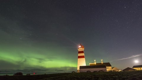 Lighthouse with starry sky