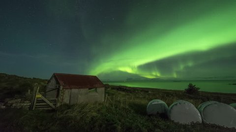 Northern Lights over house
