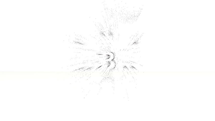 3d black wireframe spin and assemble into a 3d bitcoin symbol in castle. 4k 3d clean animation on white background