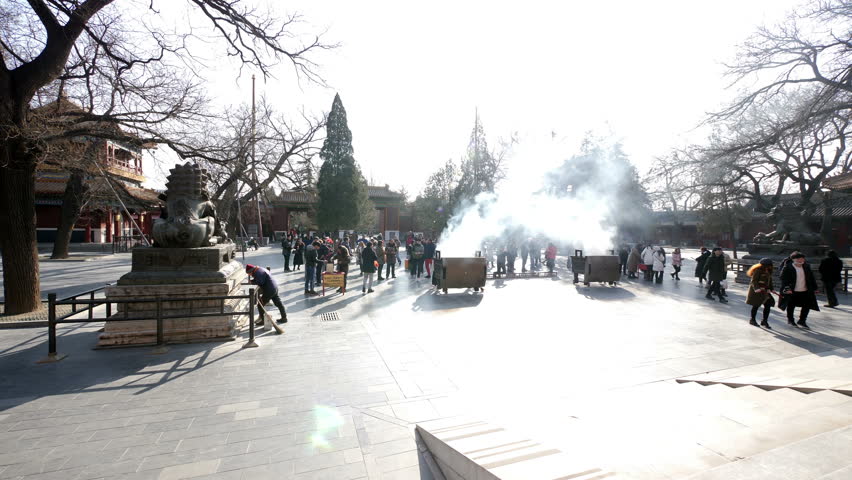 Details of Lama Temple in Beijing, China