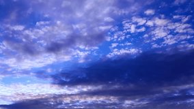 White time lapse clouds, blue sky. Time lapse clip of white fluffy clouds over blue sky, Towering Cumulus Cloud Billows Time Lapse. Ultra HD, 3840x2160, 30 FPS, UHD.