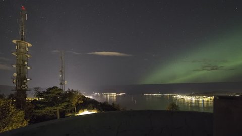 Tower with Northern Lights