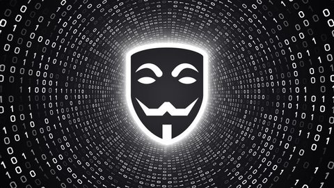 Editorial Animation White Anonymous Mask Inside Stock Footage Video ...