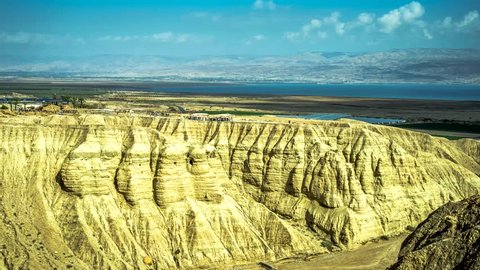 dead sea, dead sea scrolls, desert, desert landscape, historical place, israel, judean desert, national park, qumran, qumran caves, tour groups, tourists