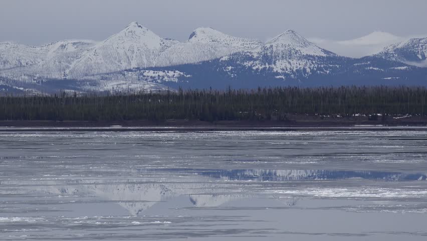 Yellowstone lake at spring. Wyoming, USA