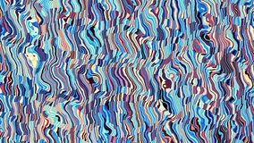 Moving random wavy psychedelic shapes. Abstract screensaver for video. Loop footage.
